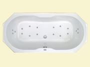 Whirlpool-Whirlwanne Nora 185x90x49,5cm Air-System