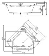 Whirlpool-Whirlwanne Fittich 165 x 165x 50 cm Air - System