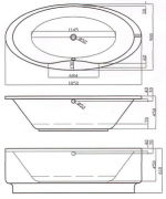 Whirlpool-Whirlwanne Vivace 185x90x45cm Kombi-System