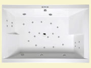 Whirlpool-Whirlwanne Duoplace 180 x120 x 54 cm Kombi-System