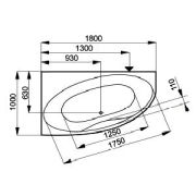 Whirlpool-Whirlwanne Stummer 180x100x49cm Air-System