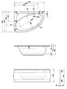 Whirlpool-Whirlwanne Basel 130x88x38 cm Air-System